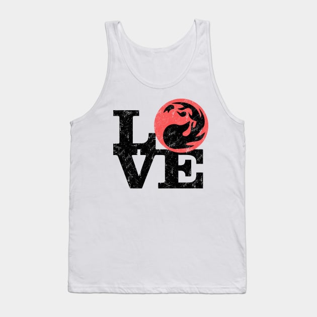 Love Red Mana Magic The Gathering Tank Top by KrateMilk